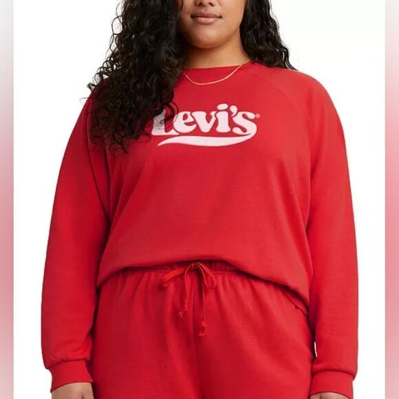 Levi's Trendy Plus Size Logo Sweatshirt - Picture 1 of 13